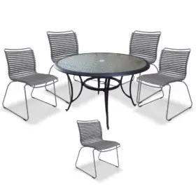 Springfield Round Dining Table with Click Armless Chairs