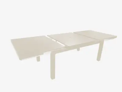 Outdoor extendable table in ivory colour