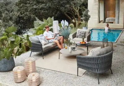 Outdoor Sofa and Club Chairs