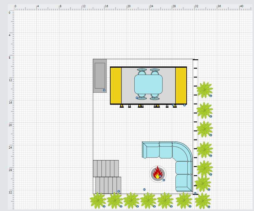 design layout of a patio