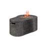 Tahoe Fire Pit Slate with Bronze Glass - Lit