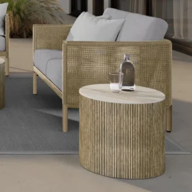 Hampton End Table With Aspen Top By Ebel