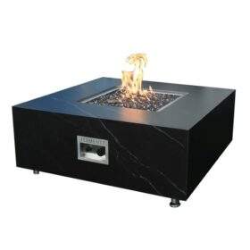 Elementi Plus - Sofia Porcelain Fire Table - Black Square