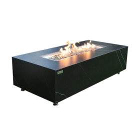 Elementi Plus - Varna Porcelain Fire Table - Black Rectangle