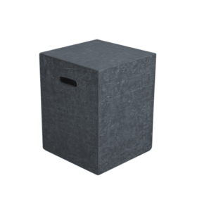 Elementi Square Tank Cover - Textured Finish - Dark Gray
