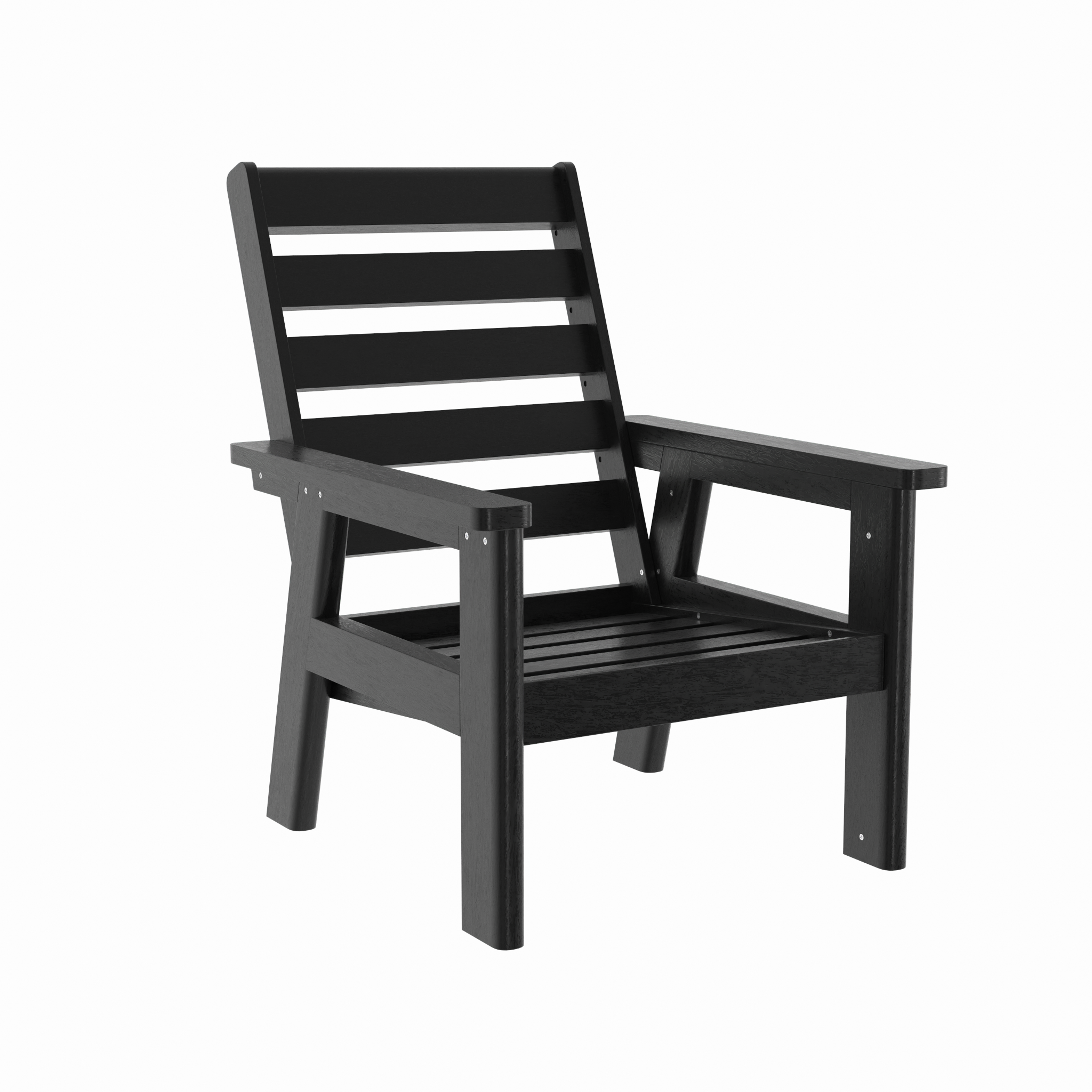 Charleston High Back Arm Chair black