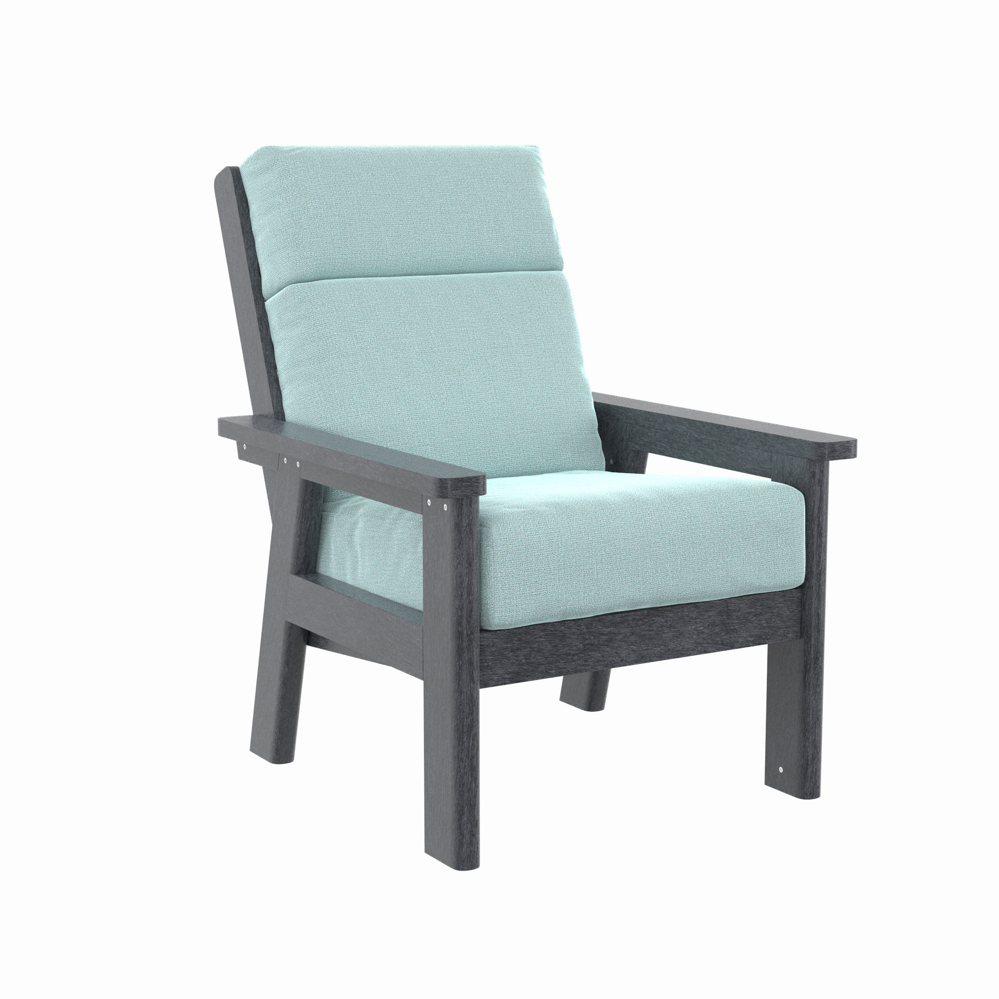 Charleston High Back Arm Chair grey_BlissDew