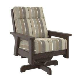 Charleston High Back Swivel Arm Chair by CR Plastics