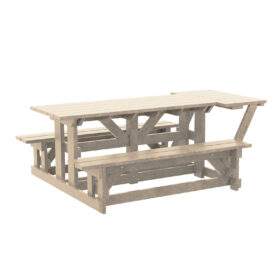 72" Rectangular Picnic Table - Wheelchair Accessible by CR Plastics