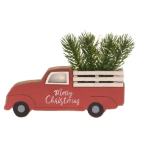 Vintage Christmas Truck with Lights – Festive LED Decoration